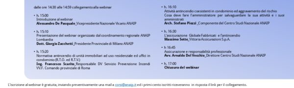 Webinar “ANAIP Nel Territorio – Lombardia -” 29 Settembre 2021