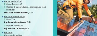 Webinar Conto Termico 3.0 – Obbligo Di Autoproduzione Di Energia