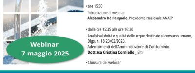 Analisi, Salubrità E Qualità Delle Acque Destinate Al Consumo Umano