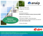 Webinar ANAIP-E.ON 17 Aprile 2024. Autoconsumo Collettivo, Impianti Fotovoltaici, Sistemi Di Accumulo E Colonnine Di Ricarica Auto Elettriche